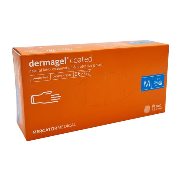 M Mercator Dermagel -pinnoitetut lateksikäsineet 100 kpl