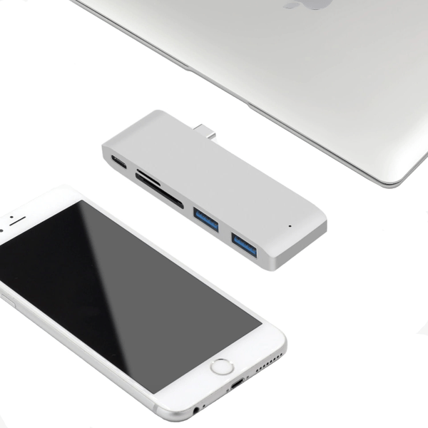 USB 3.1 C-tyyppi moniporthub - 2x USB 3.0 / USB-C 3.1 / microSD / SD