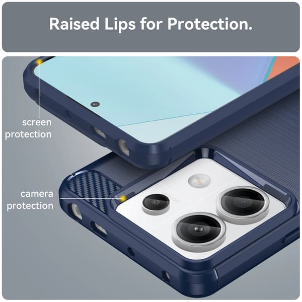 Kolfiberskal till Xiaomi Redmi Note 13 Pro - blå
