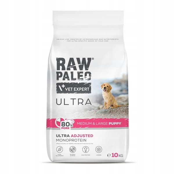 VetExpert Raw Paleo Ultra Pork 10 kg torrfoder för hundar