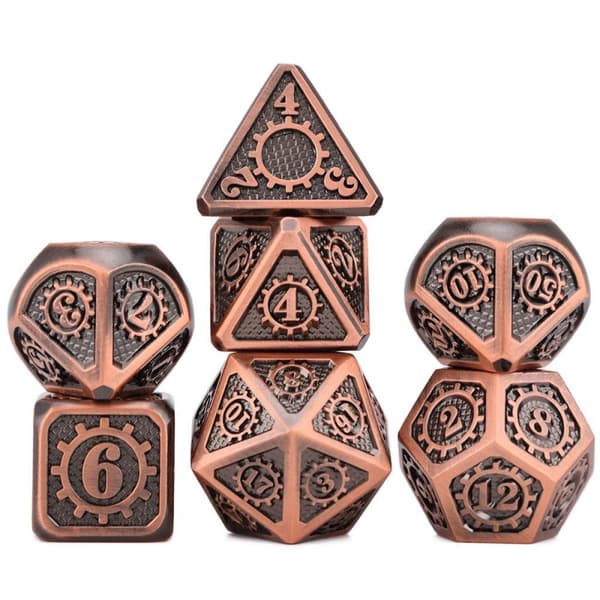 Steampunk RPG -noppasarja, 7 metallinoppaa