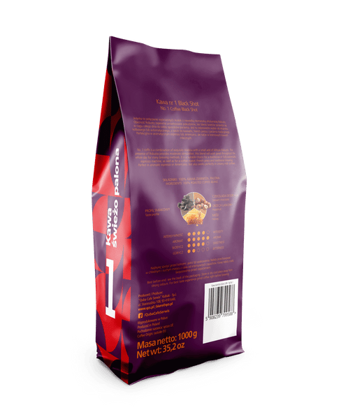 Hele kaffebønner QC 1kg Nr. 1 Sort Skud