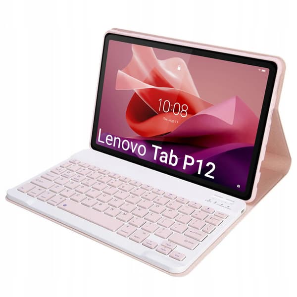 Bluetooth-tangentbordsfodral för Lenovo Tab P12 TB-370 (rosa)