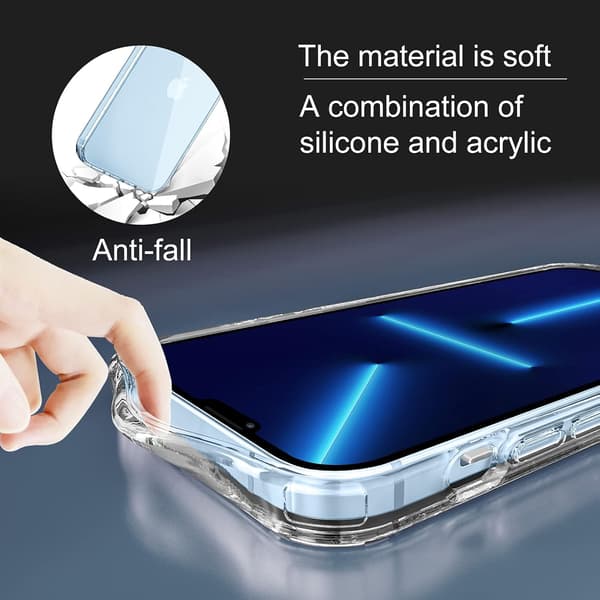 SILIKONE ETUI TIL APPLE IPHONE 13 PRO MAX 6,7" + 2x HÆRDET GLAS