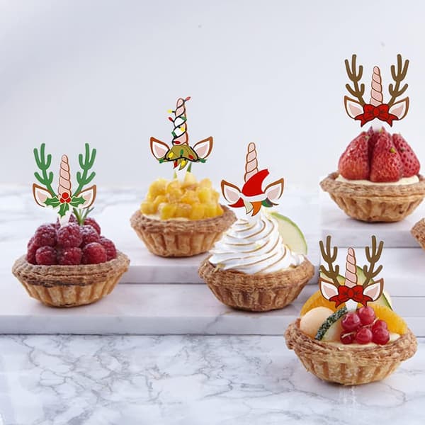 DEKORATIVE CUPCAKE TOPPERS 24 STK. JUL