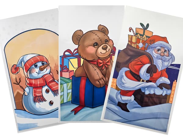 Plastikposer jul dobbeltsidet tryk 20x35cm