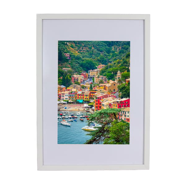 Set med 2 fotoramar Basic 28x35 med passepartout 20x25 vit ram