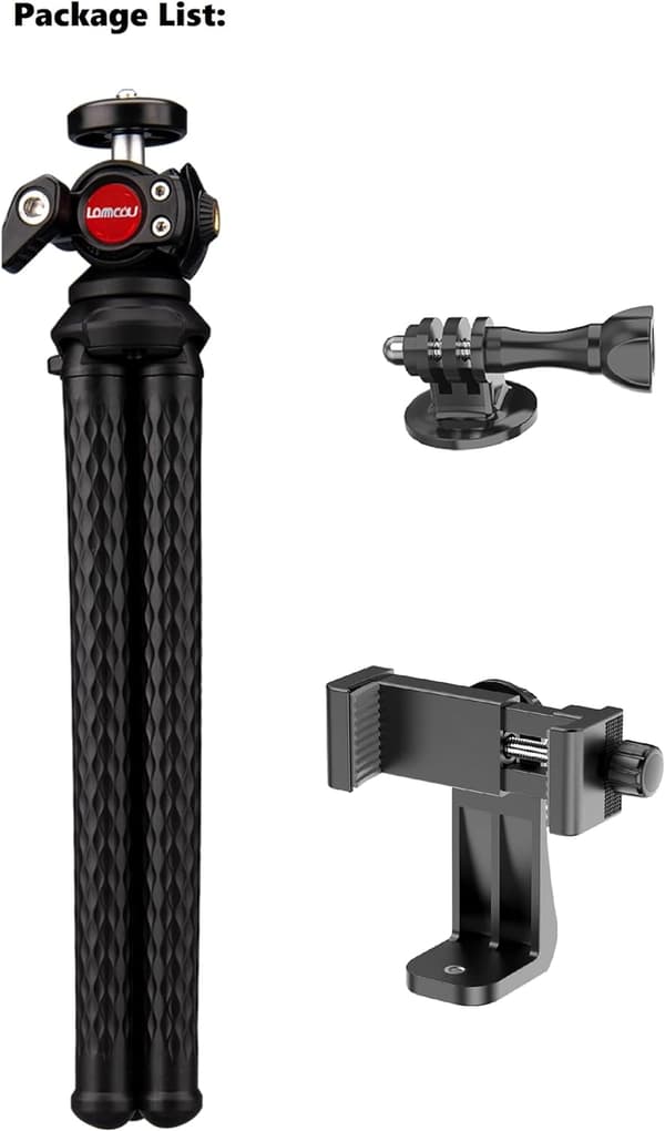STATIV FÖR SMARTPHONE GOPRO-KAMERA FLEXIBELT STATIV 3 ÄNDER 30CM