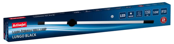 Activejet AJE-LUNGO LED væglampe sort, 10W, 550x900 mm