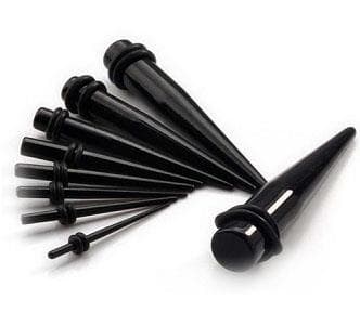 TAPER øreudvidelse sort - RT01 1,6 mm