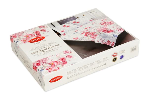 Matex PREMIUM satinsängkläder 220x200 Blommor Ornament