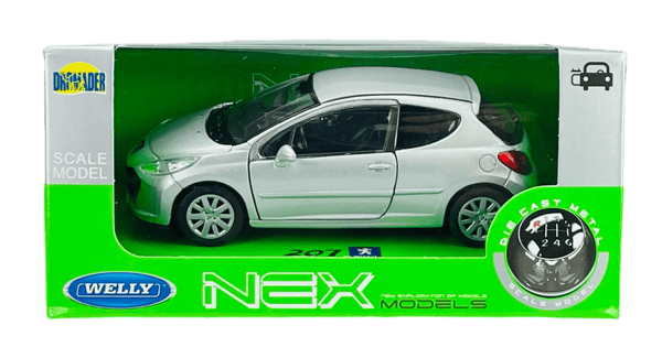 Welly peugeot 207 sølv 1:34 42370