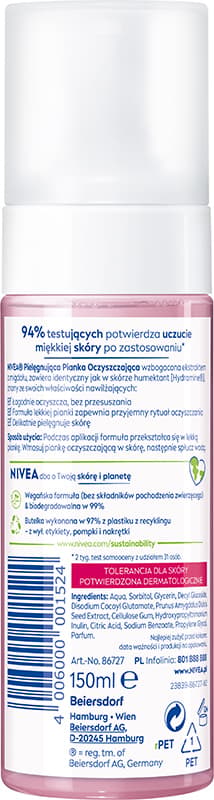 NIVEA hoitava puhdistusvaahto kasvoille 150 ml