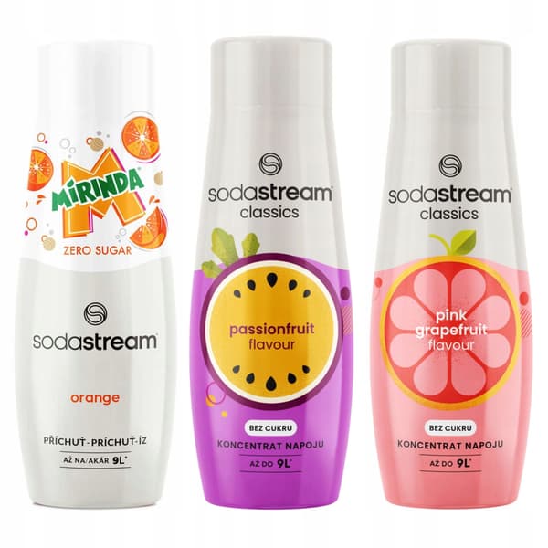 Sirap till SodaStream Mirinda Zero + Passionsfrukt + Grapefrukt kolsyrare