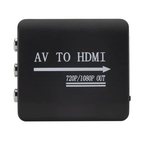 AV CVBS 3x RCA - HDMI -muunnin musta