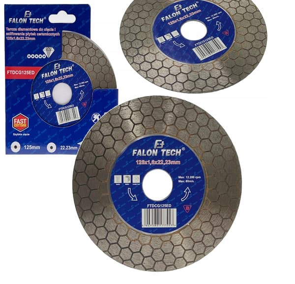 Diamantklinge 125mm x 22 til glaserede grès-fliser til slibning og skæring 45°