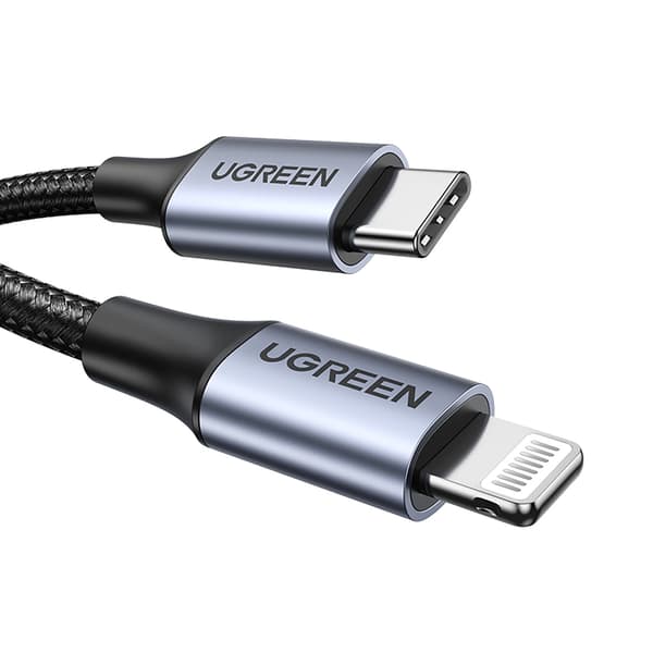 Ugreen US304 60759 Lightning - USB-C 2.0 MFi-kaapeli 1 m - Harmaa