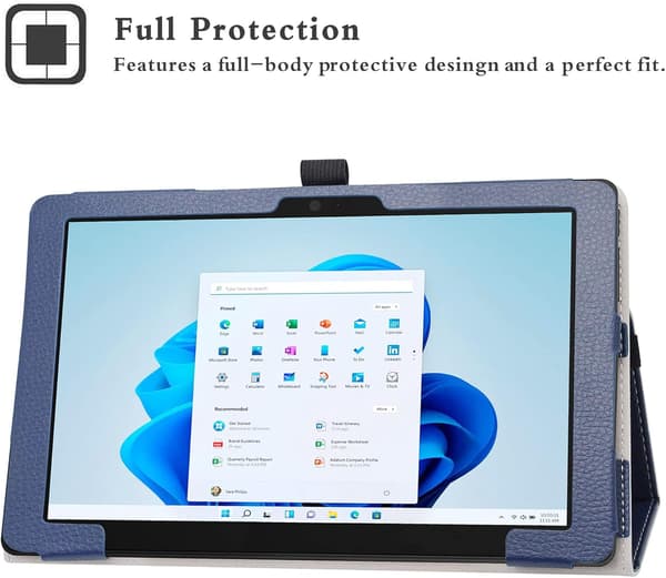 BLÅ LUKKET ETUI TIL LENOVO 10W TABLET