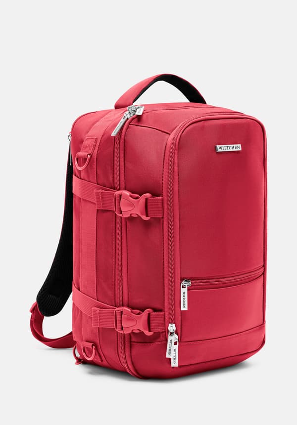 Wittchen Unisex Multifunktionell 2-i-1 Flygplansryggsäck Hallon Polyester