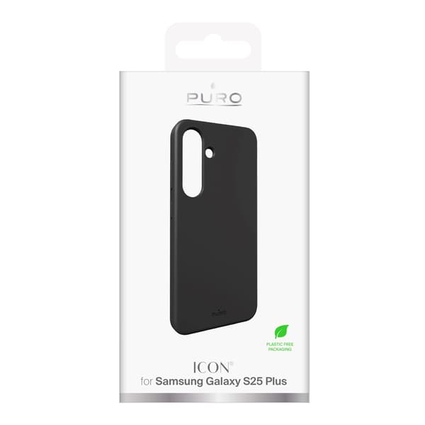 Puro Icon Silikone Etui til Samsung Galaxy S25+ - Sort