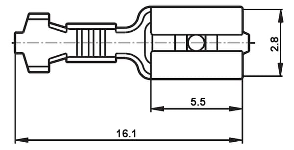 HVINDELIG STIK KSG-2.8/1.0*P100