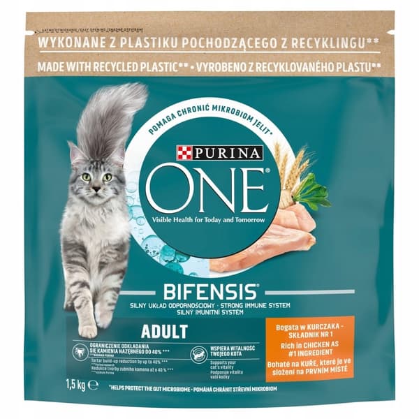 Purina ONE ADULT torrfoder för katter, blandade smaker, 2x1,5 kg