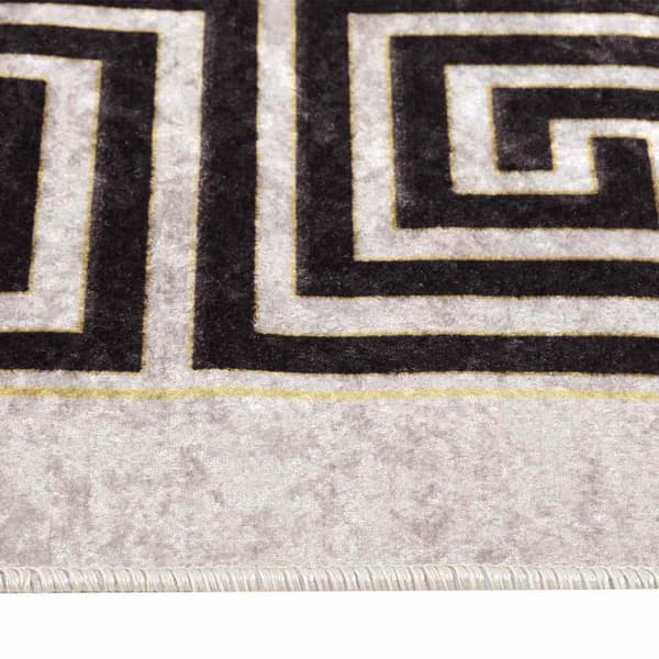 vidaXL vaskbart tæppe 80x300 cm lys beige skridsikkert