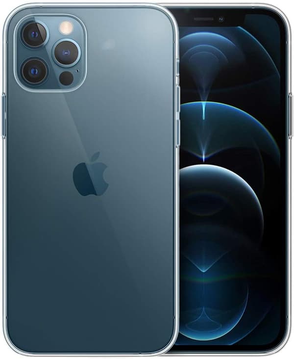 ETUI TIL APPLE IPHONE 12/12 PRO 6.1' TRANSPARENT FLEKSIBEL A2172 A2341