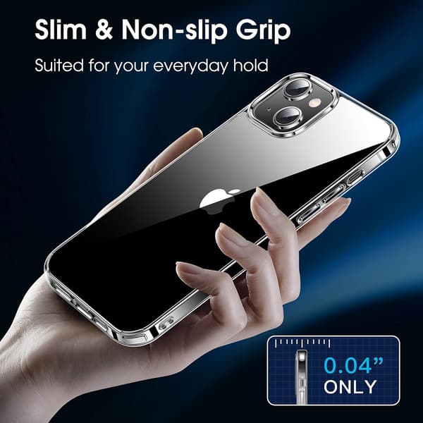 SILIKONEETUIS TIL APPLE IPHONE 13 6,1" KLAR + STATIV A2482