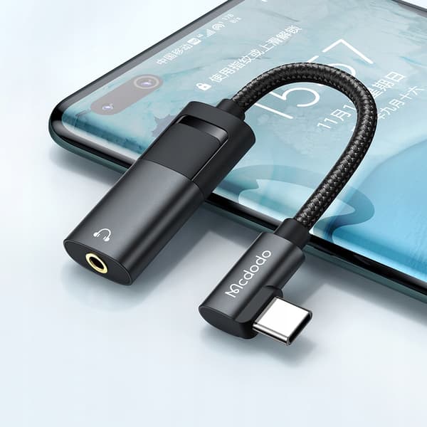 MCDODO USB-C MINI JACK 3,5 MM ADAPTER AUX-KABEL TIL SAMSUNG APPLE DAC