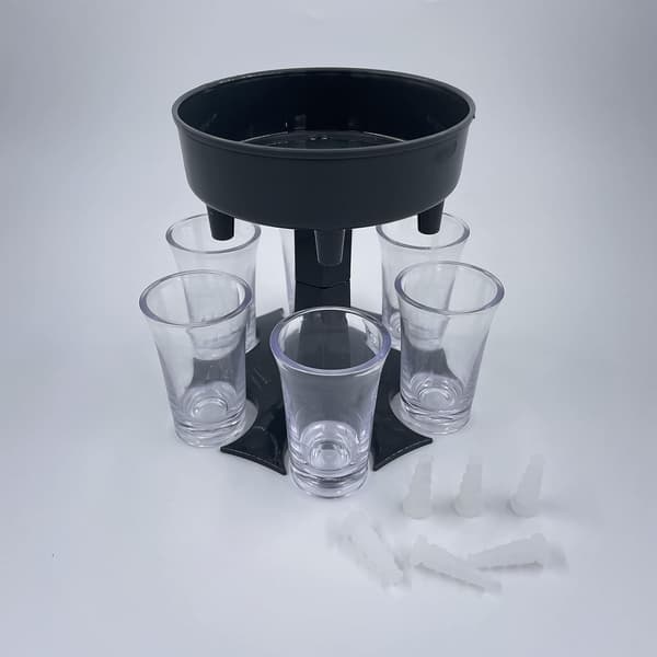 DRIKKEVARME ALKOHOLDISPENSER + 6 GLAS TIL FESTBAR