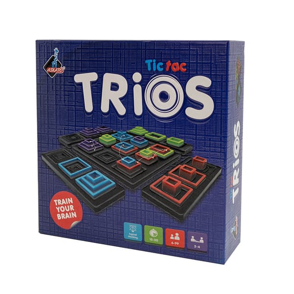 Tic Tac TRIOS Tic Tac Toe-spil - engelsk version
