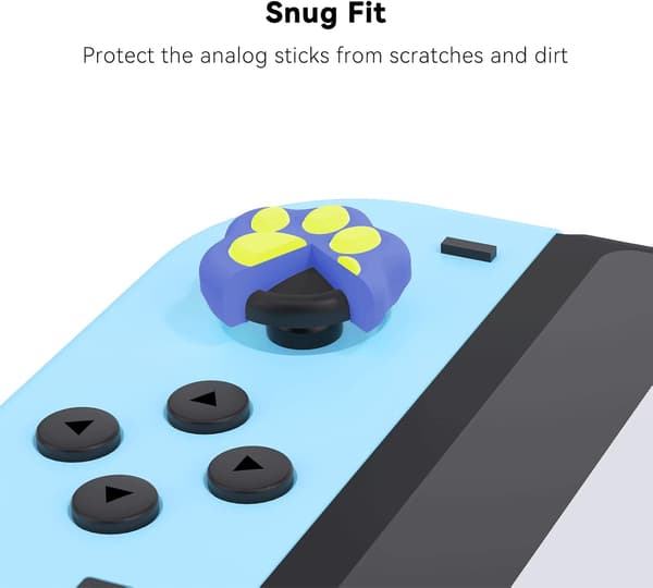 NINTENDO SWITCH LITE OLED-KNAPCOVERS, SILIKONE KATTEPOTER x4