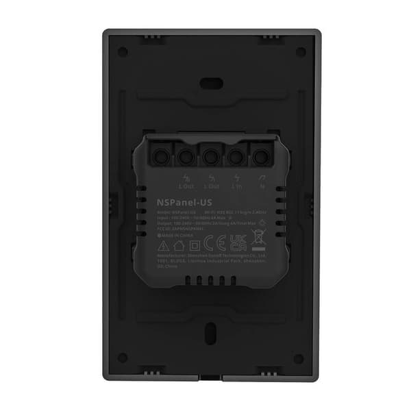 SONOFF NSPanel-US Smart WiFi-kontrollpanel (svart, 120 mm)