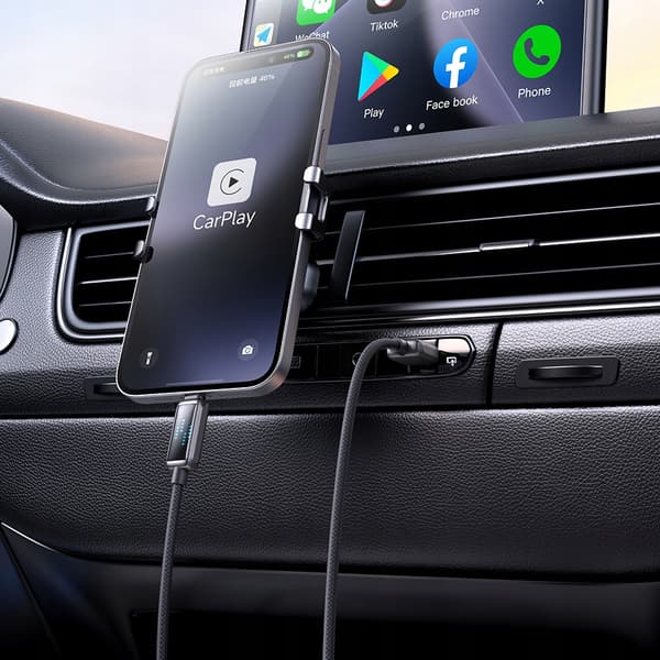 MCDODO Laddare USB Lightning Kabel Snabbladdning för iPhone 1M LED