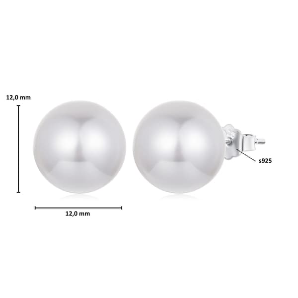 Silverpärlörhängen storlek L stift 925 silver