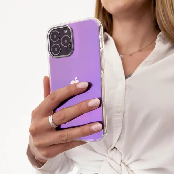Aurora Case iPhone 12 -geelikotelo neonvioletti