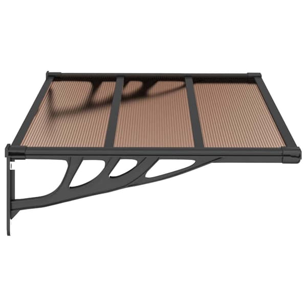 vidaXL dørmarkise sort 122x90 cm polycarbonat