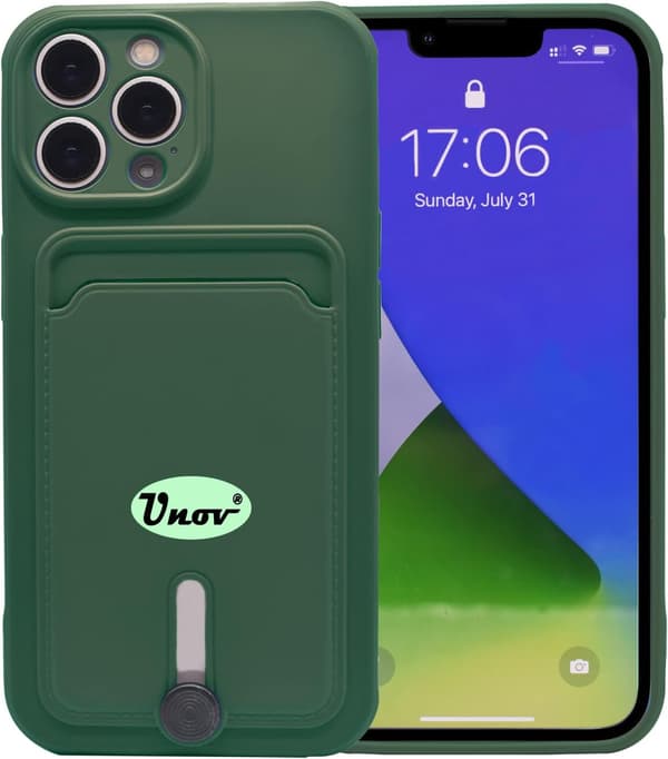APPLE IPHONE 13 PRO 6.1" VIHREÄ SILIKONIKORTTILOMPAKKOKUORI