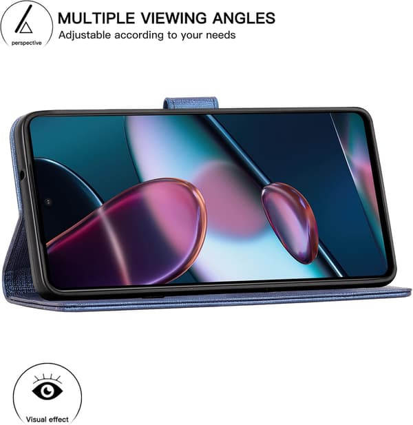 MOTOROLA EDGE 30 PRO ETUI GRÅT STOFKLAP
