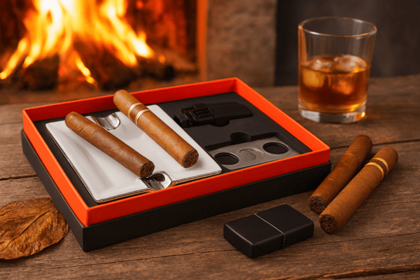ANGELO-set: CIGARKLIPPARE, ASKFATT, TÄNDARE
