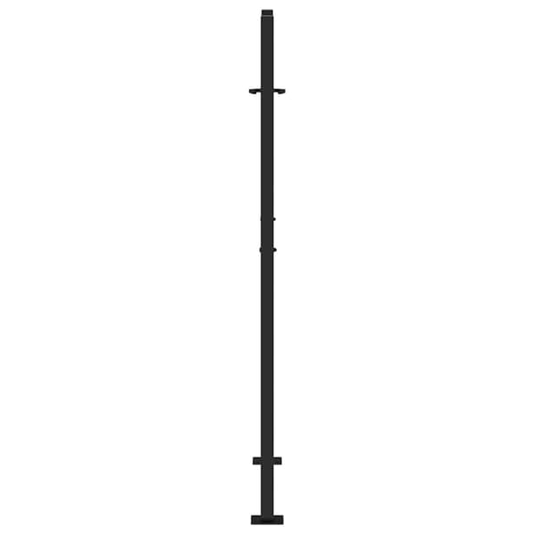 vidaXL havelåge sort 105x155 cm stål krydsdesign