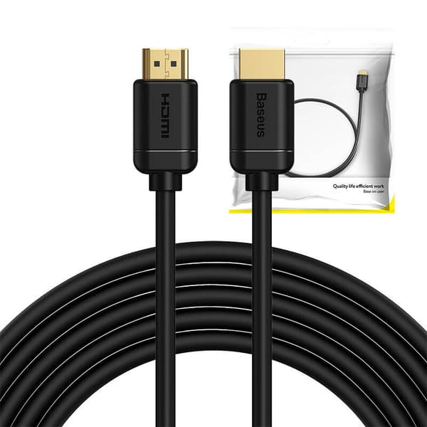Baseus HDMI 2.0 -kaapeli, 4K 60Hz, 3D, HDR, 18Gbps, 5m (musta)