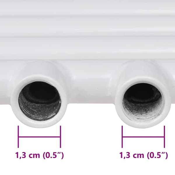 Badeværelsesradiator, lige, 500 x 764 mm