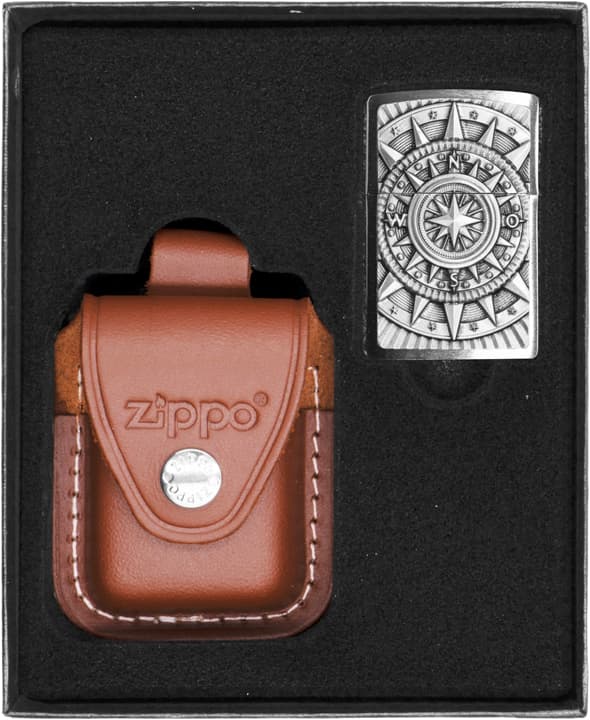 ZIPPO Lighter KOMPAS EMBLEM Gavesæt nr. 4