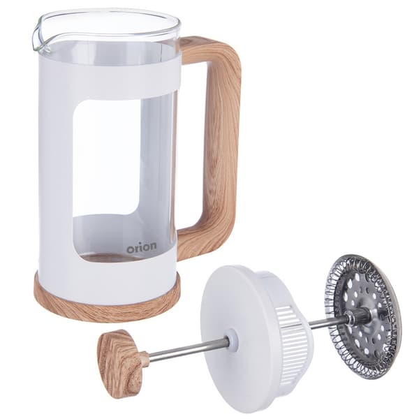 Presskanna i glas för kaffe och te WHITELINE 400 ml