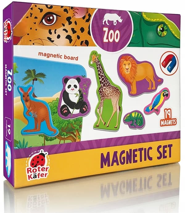 Magnetiskt zoo-set med magnetbräda och pusselbitar