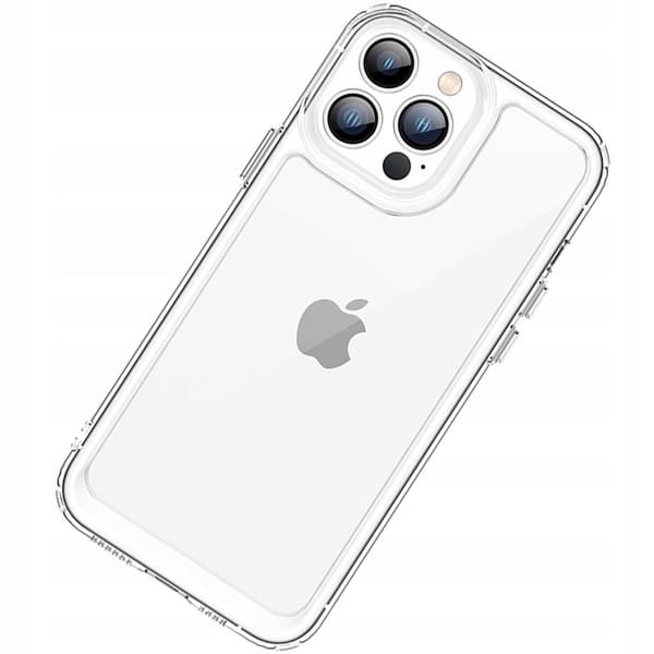 Forstærket cover med fleksibel ramme til iPhone 15 Pro Max Outer Space - gennemsigtig