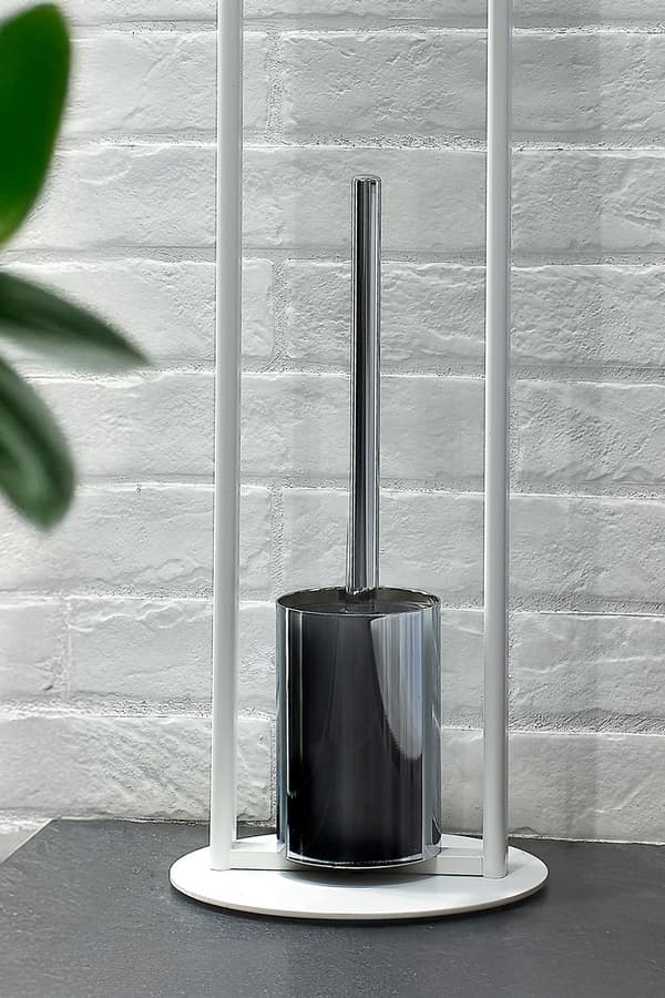 Q-BATH PREMIUM DECOR 1572 toiletpapir- og børsteholder, hvid