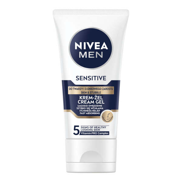 NIVEA MEN Sensitive ansiktskräm-gel och 3-dagars skäggstubbar 50 ml